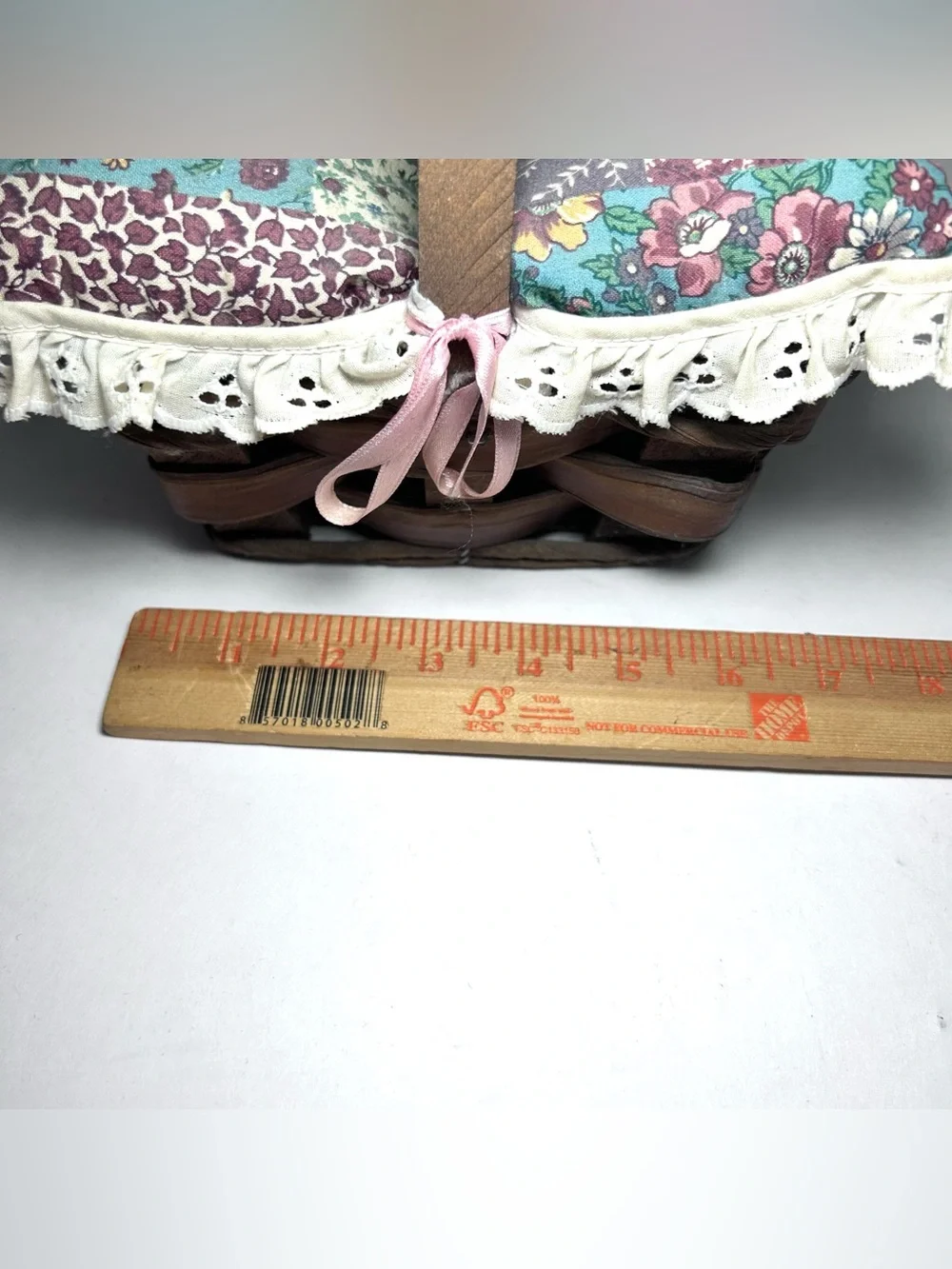 Quilted Pillow Top Basket with handle